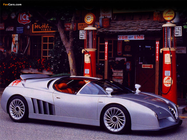 Silver sportscar gasstation tokyo retrofuturism free wallpaper for desktop - medium preview image