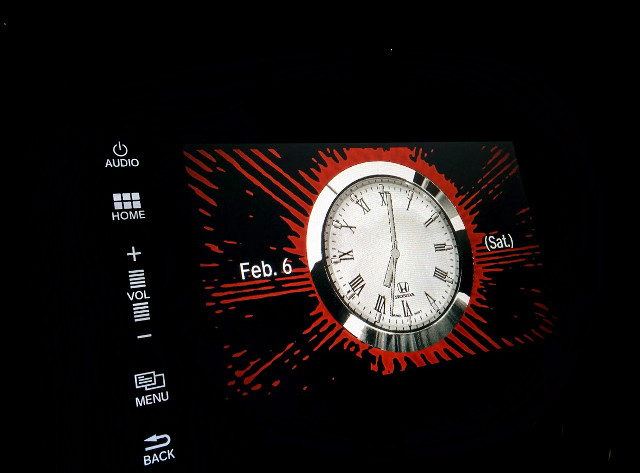 Clock red black face black free wallpaper for desktop - medium preview image