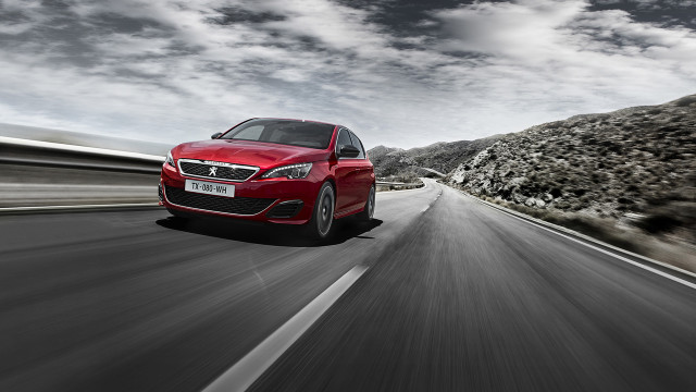 Red car driving road mountains #2 free wallpaper for desktop - medium preview image