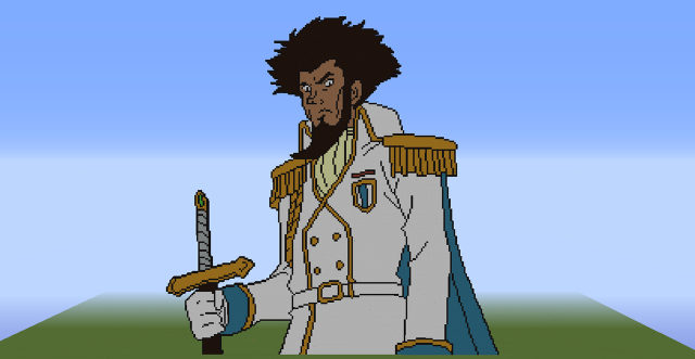 Dark skinned military man pixel free wallpaper for desktop - medium preview image