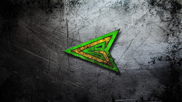 Green yellow triangle metal black free wallpaper for desktop - medium preview image