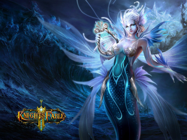 Fairy woman crystal ball sword free wallpaper for desktop - medium preview image