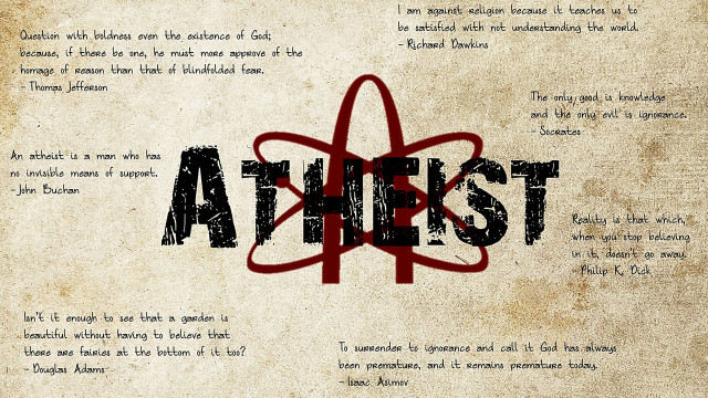 Atheist red black paper image free wallpaper for desktop - medium preview image