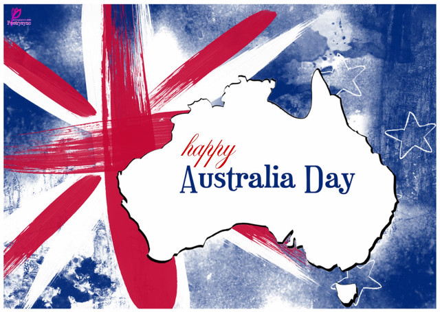 Happy australia day map flag free wallpaper for desktop - medium preview image