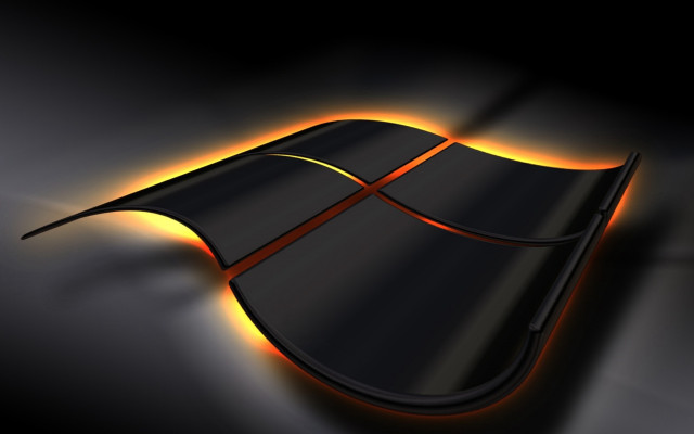 Black orange computer icon bright free wallpaper for desktop - medium preview image