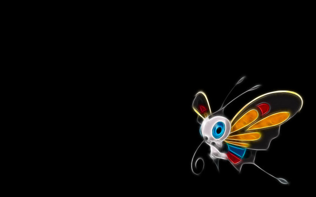 Colorful butterfly black background red free wallpaper for desktop - medium preview image
