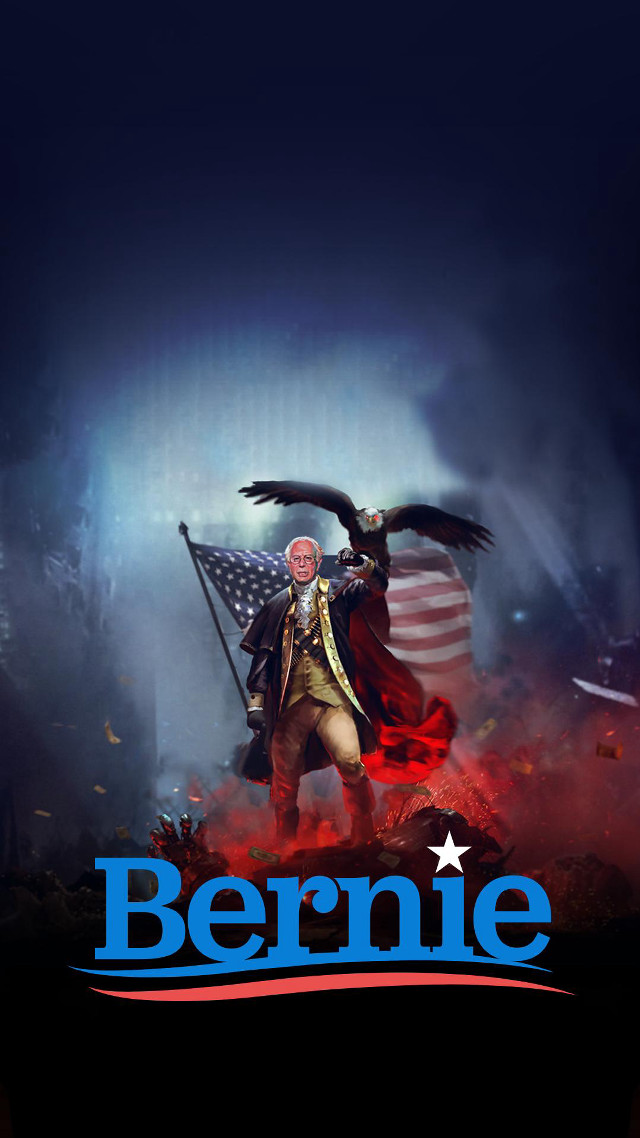 Bernie eagle flag man poster free wallpaper for mobile - medium preview image