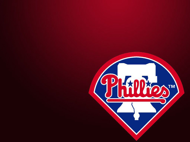 Philadelphia phillies logo red background free wallpaper for desktop - medium preview image