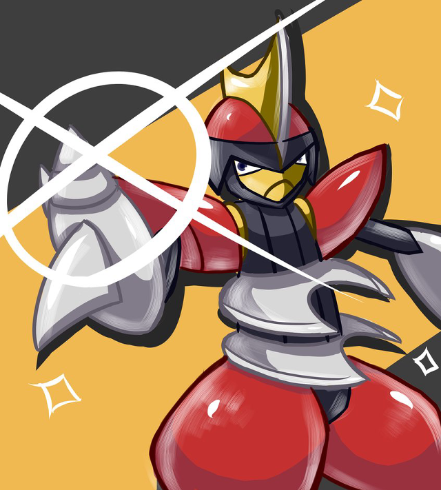 Cartoon character sword armor yellow free wallpaper for tablet - medium preview image