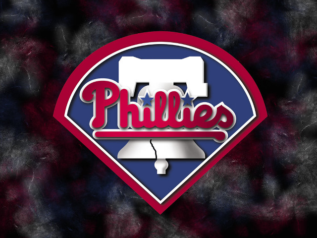 Phillies logo black background red free wallpaper for desktop - medium preview image