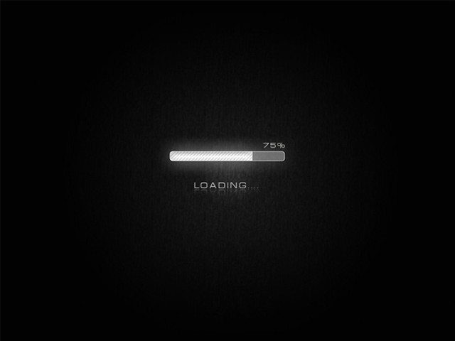 Loading button black background white free wallpaper for desktop - medium preview image