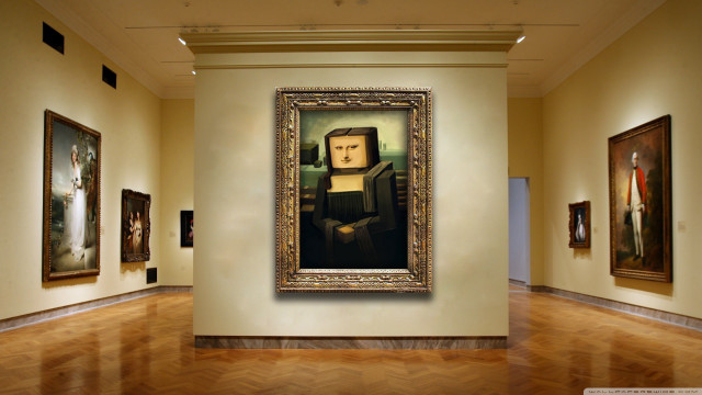 Woman room paintings wooden floor free wallpaper for desktop - medium preview image