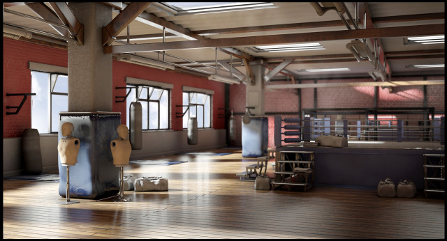 Room windows wooden floor sculpture free wallpaper for desktop - medium preview image