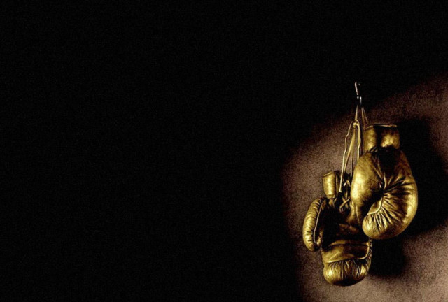 Gold boxing gloves hanging hook free wallpaper for desktop - medium preview image