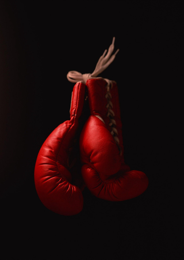 Red boxing gloves hanging rope #2 free wallpaper for mobile - medium preview image