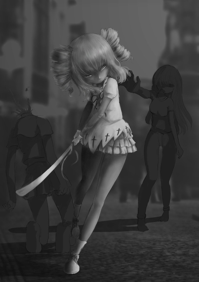 Girl dress sword group people free wallpaper for mobile - medium preview image