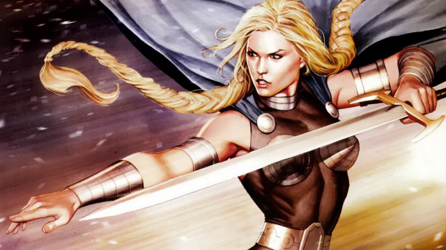Woman sword in hand sword #2 free wallpaper for desktop - medium preview image