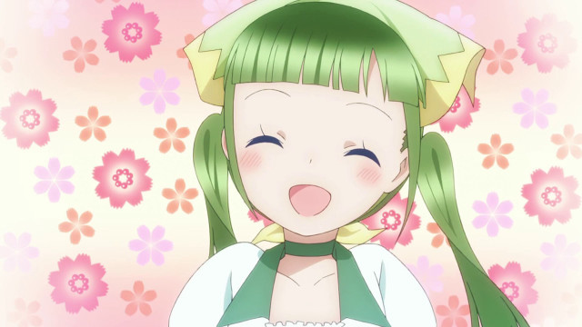 Girl green hair green dress free wallpaper for desktop - medium preview image