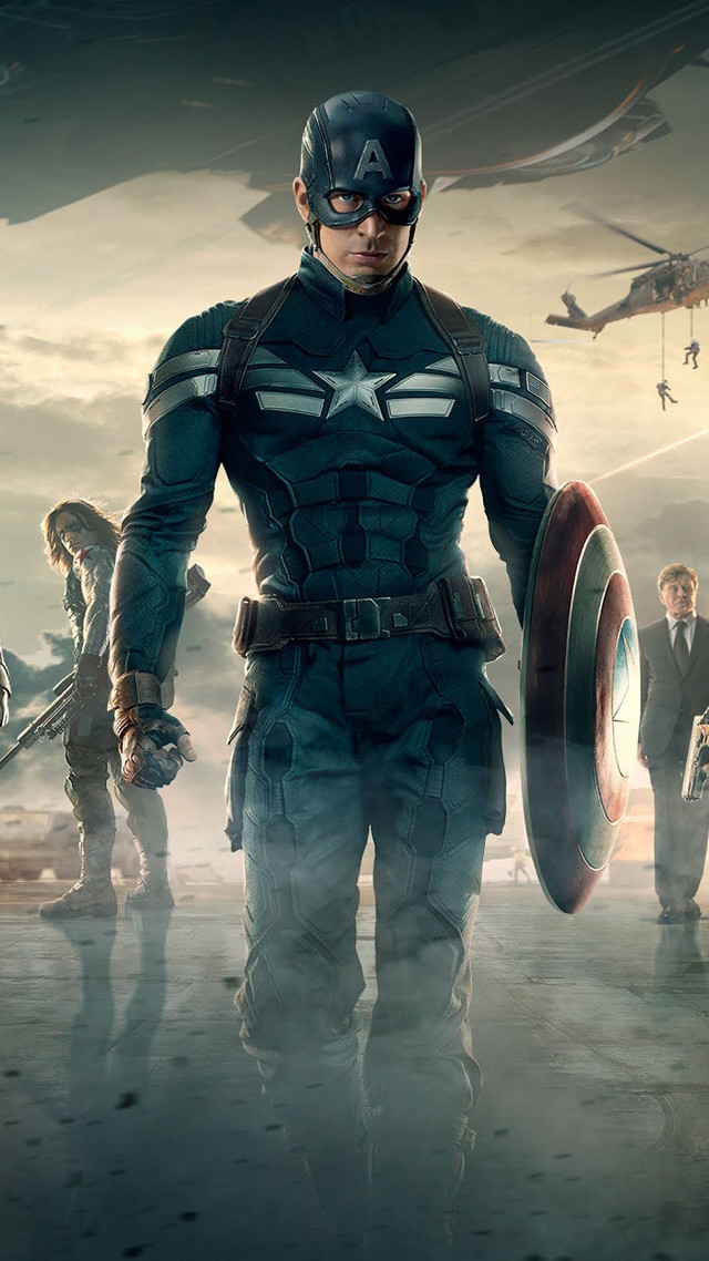 Captain america costume man group free wallpaper for mobile - medium preview image