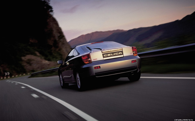 Car driving road mountains dusk free wallpaper for desktop - medium preview image