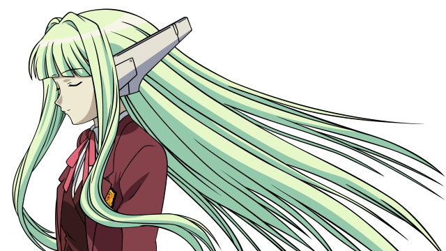 Woman long green hair sword free wallpaper for desktop - medium preview image