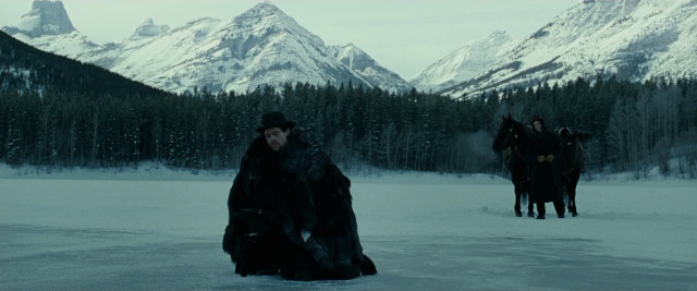 People snow mountains trees horse free wallpaper for desktop - medium preview image