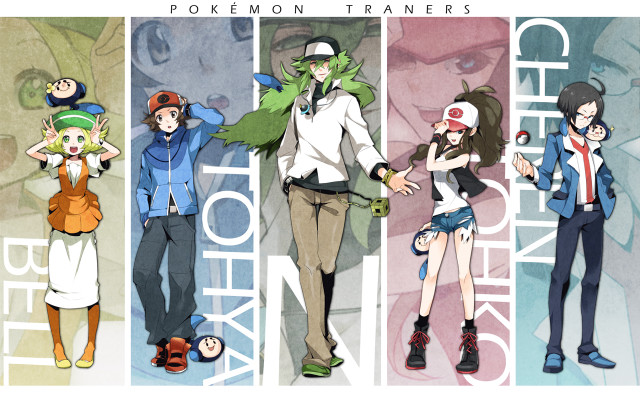 Anime characters poses expressions series free wallpaper for desktop - medium preview image