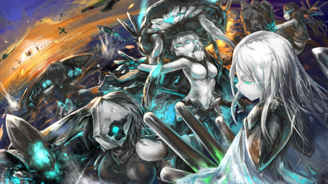 Anime demon girl group background #2 free wallpaper for desktop - medium preview image