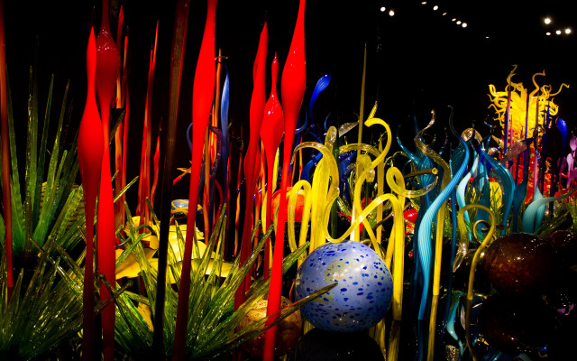 Glass flowers kinetic abstract planet free wallpaper for desktop - medium preview image