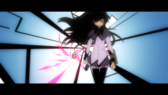 Woman purple outfit blue background free wallpaper for desktop - medium preview image