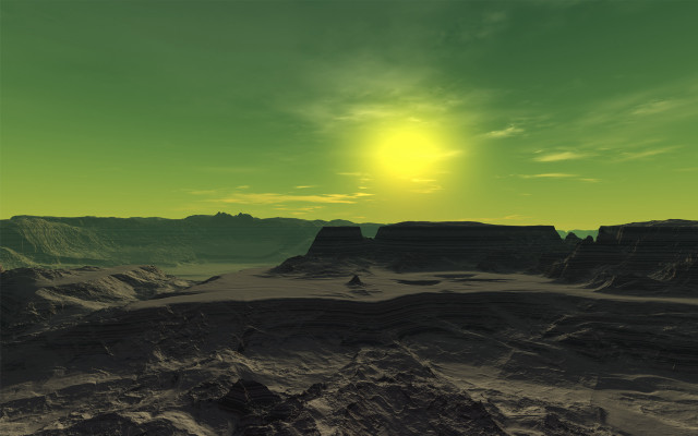 Mountain range sunset reflection beach free wallpaper for desktop - medium preview image