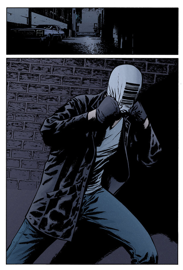 Man mask brick wall background free wallpaper for mobile - medium preview image