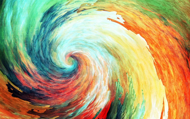Colorful swirl black background white #7 free wallpaper for desktop - medium preview image