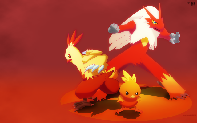 Pokemon group red surface red free wallpaper for desktop - medium preview image
