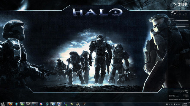 Computer screen group people halo free wallpaper for desktop - medium preview image