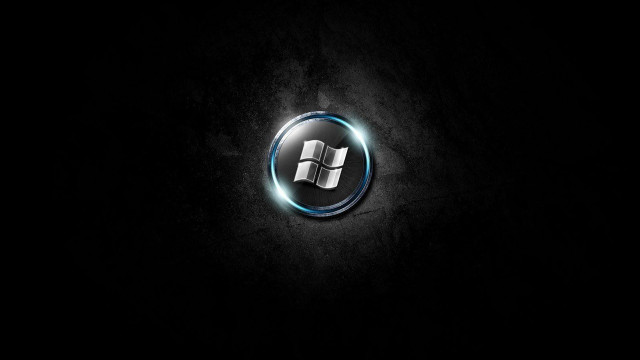 Dark background blue circle white free wallpaper for desktop - medium preview image