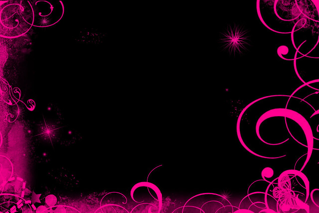 Pink black background swirls stars free wallpaper for desktop - medium preview image