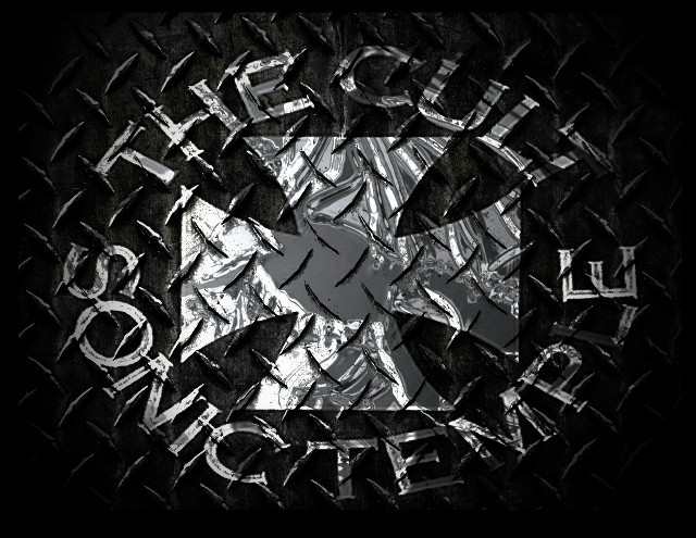 Black white metal background peace free wallpaper for desktop - medium preview image