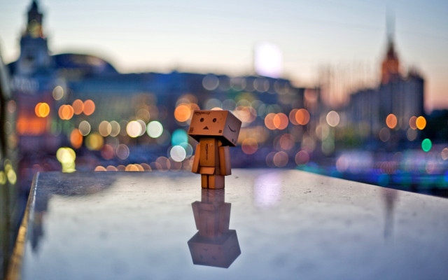 Small wooden toy city skyline free wallpaper for desktop - medium preview image