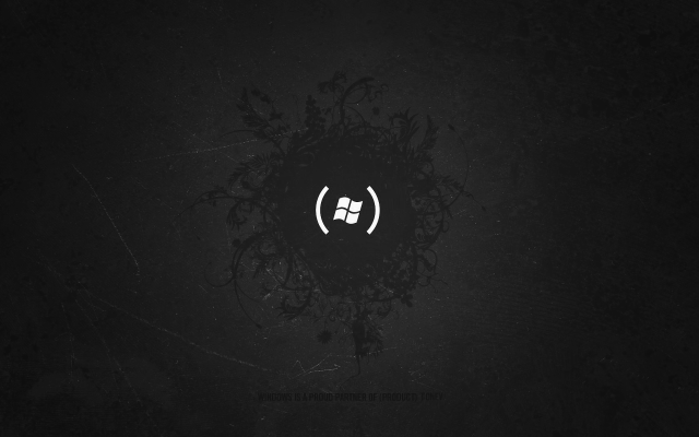 Black white smiley circle dark free wallpaper for desktop - medium preview image