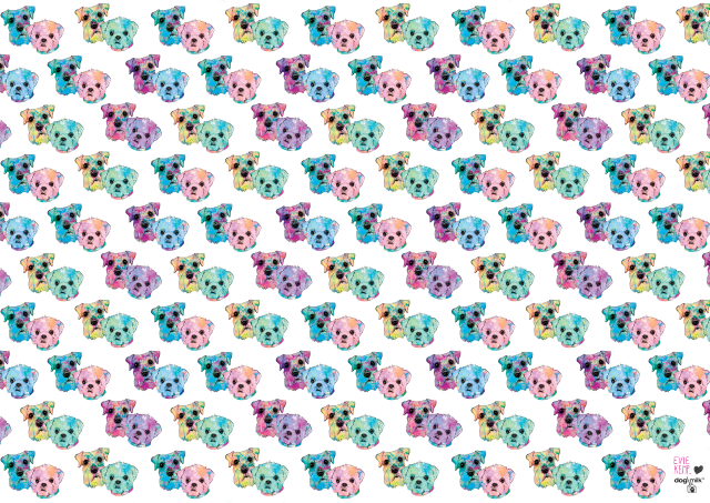 Teddy bear colorful pattern face free wallpaper for desktop - medium preview image