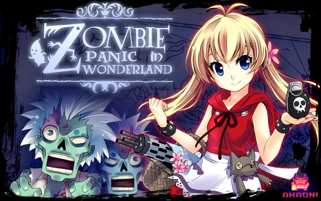Girl holding gun zombie doll free wallpaper for desktop - medium preview image