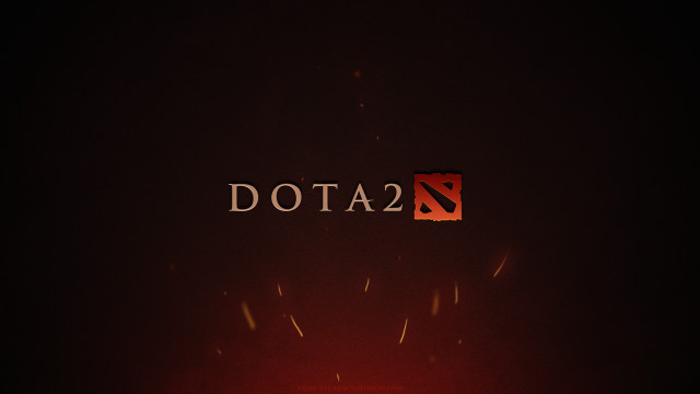 Red dota2 sign dark splash free wallpaper for desktop - medium preview image