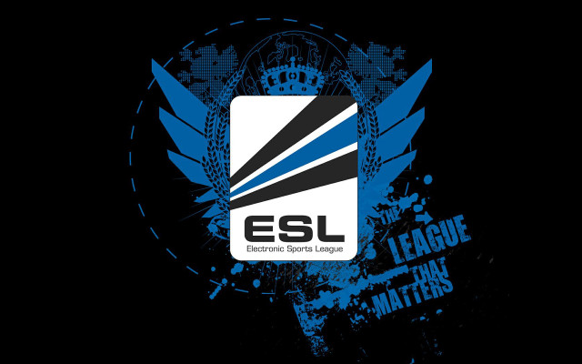Esl logo blue black background free wallpaper for desktop - medium preview image
