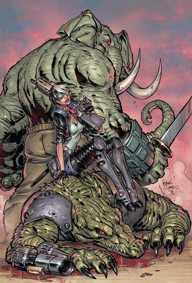 Woman knife monster sword demon free wallpaper for mobile - medium preview image