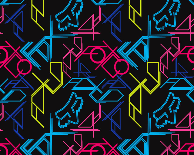 Colorful pattern black background blue #2 free wallpaper for desktop - medium preview image