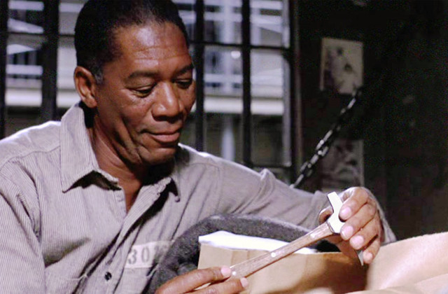 Man sitting paper bag knife free wallpaper for desktop - medium preview image