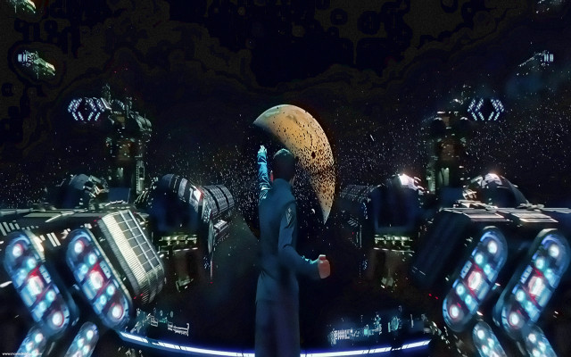 Man stage microphone speaker lights free wallpaper for desktop - medium preview image