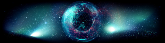 Blue red object black background #2 free wallpaper for desktop - medium preview image