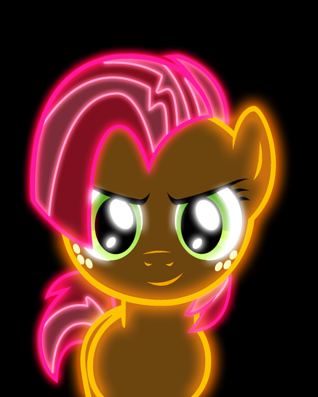 Cartoon pony glowing eyes pink free wallpaper for mobile - medium preview image